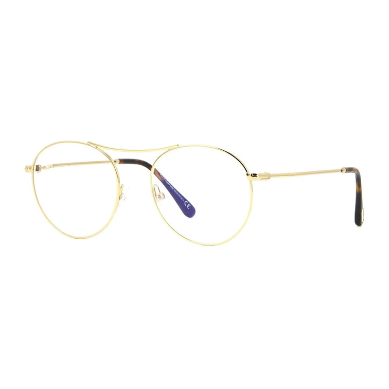 Tom Ford FT5633-B030 Round Full Rim Eyeglasses — Gold by Tom Ford