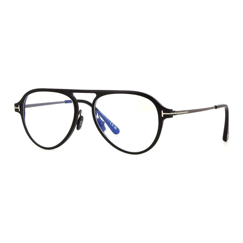 Tom Ford FT5972-B005 Clear Blue-Light Block Lenses Eyeglasses — Black by Tom Ford