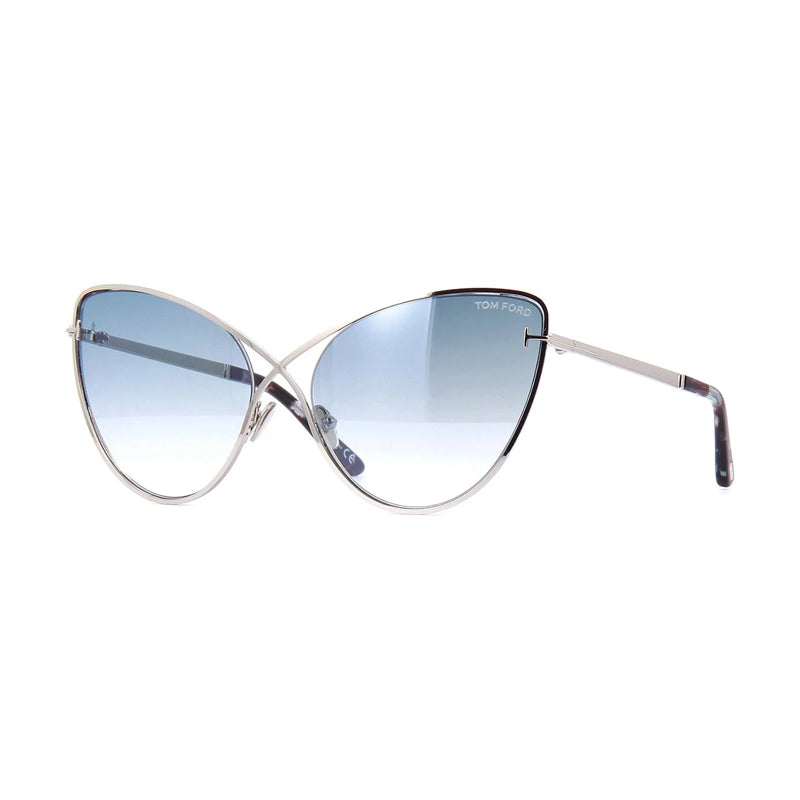 Tom Ford Cat-Eye Full Rim Sunglasses — Silver by Tom Ford
