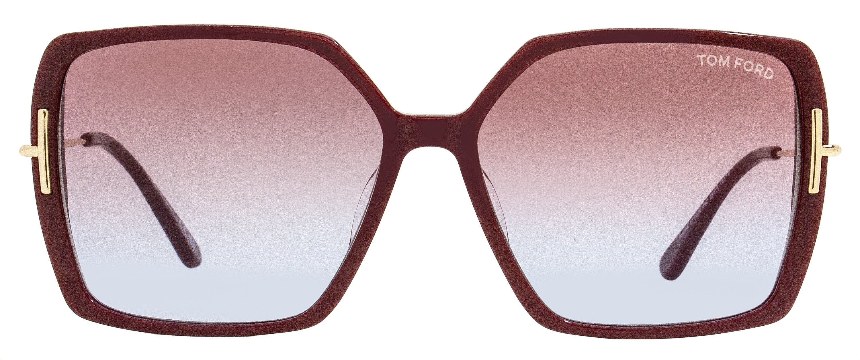 Tom Ford TF1039 Butterfly Square Sunglasses — Bordeaux, view 2