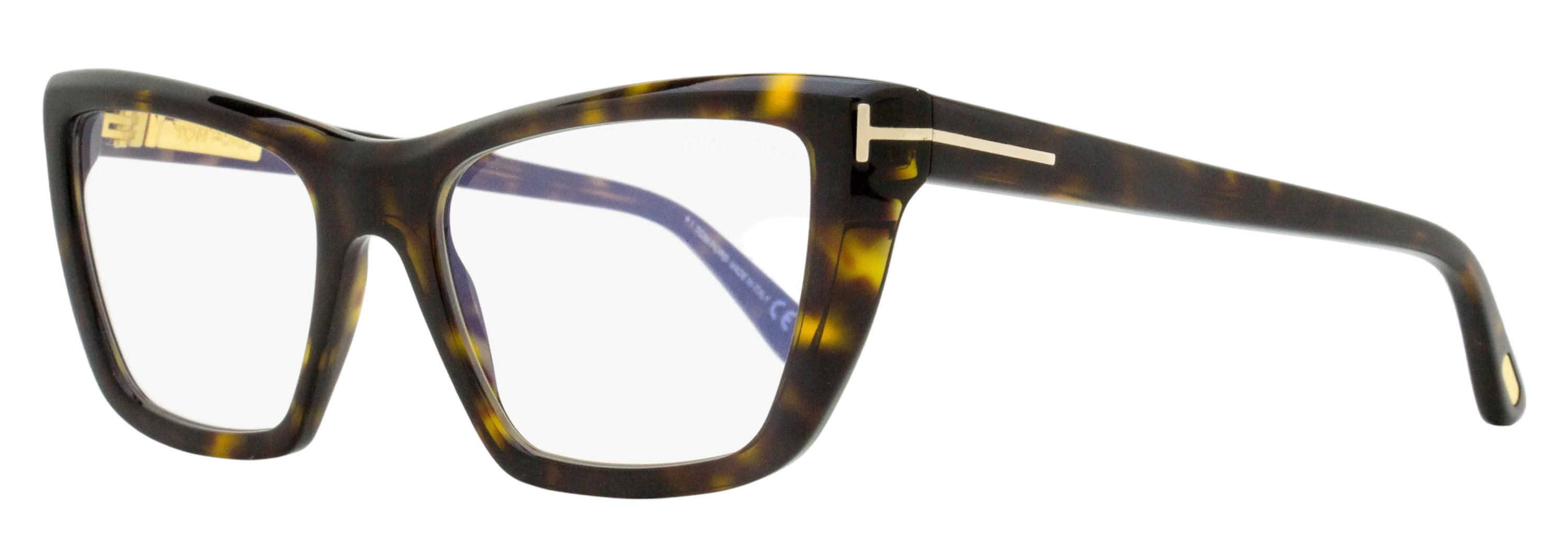 Tom Ford TF6047B Angular Cat-Eye Eyeglasses — Brown by Tom Ford
