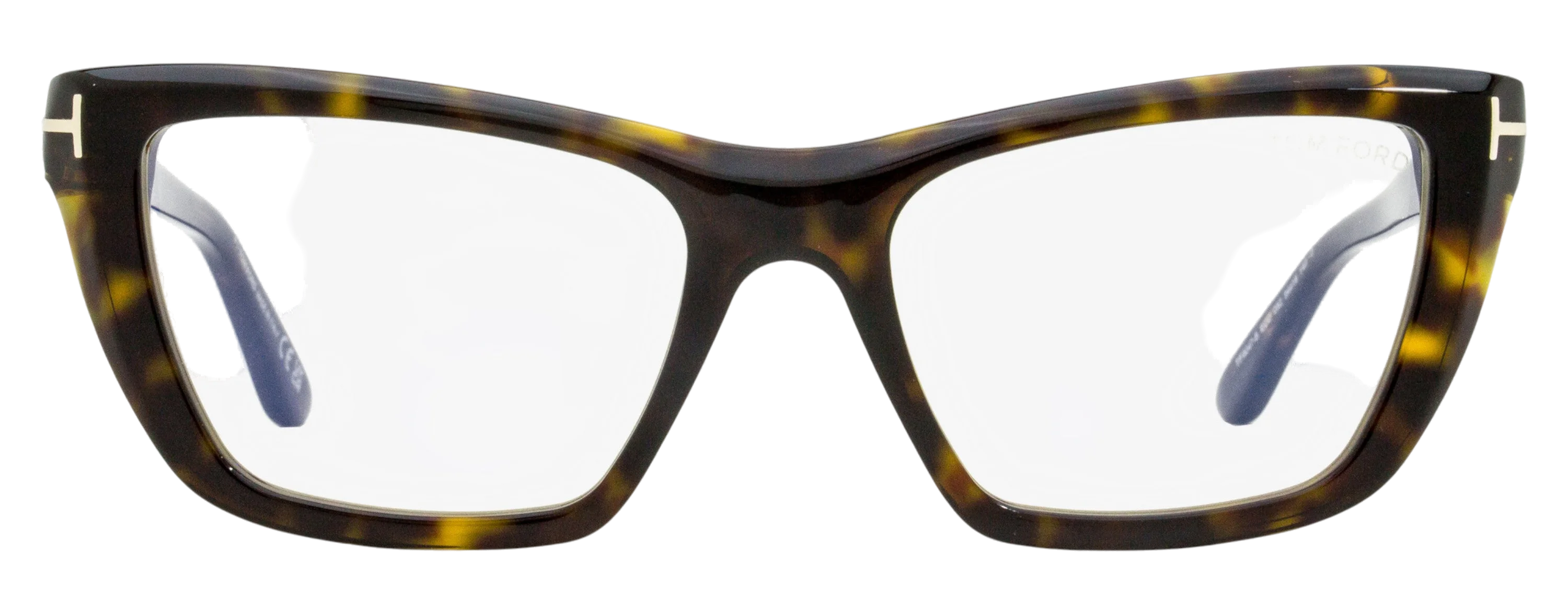 Tom Ford TF6047B Angular Cat-Eye Eyeglasses — Brown, view 2