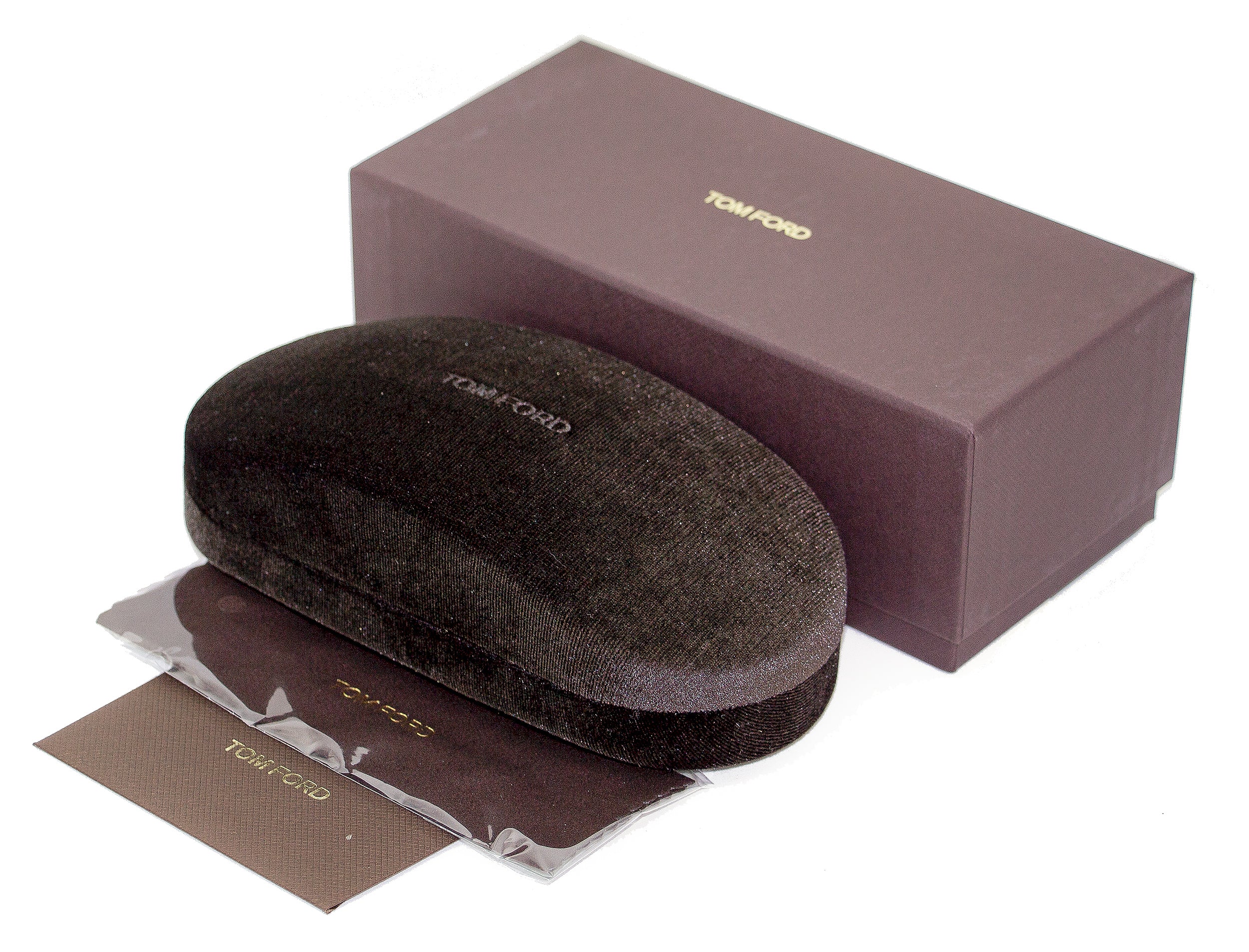 Tom Ford TF6047B Angular Cat-Eye Eyeglasses — Brown, view 3