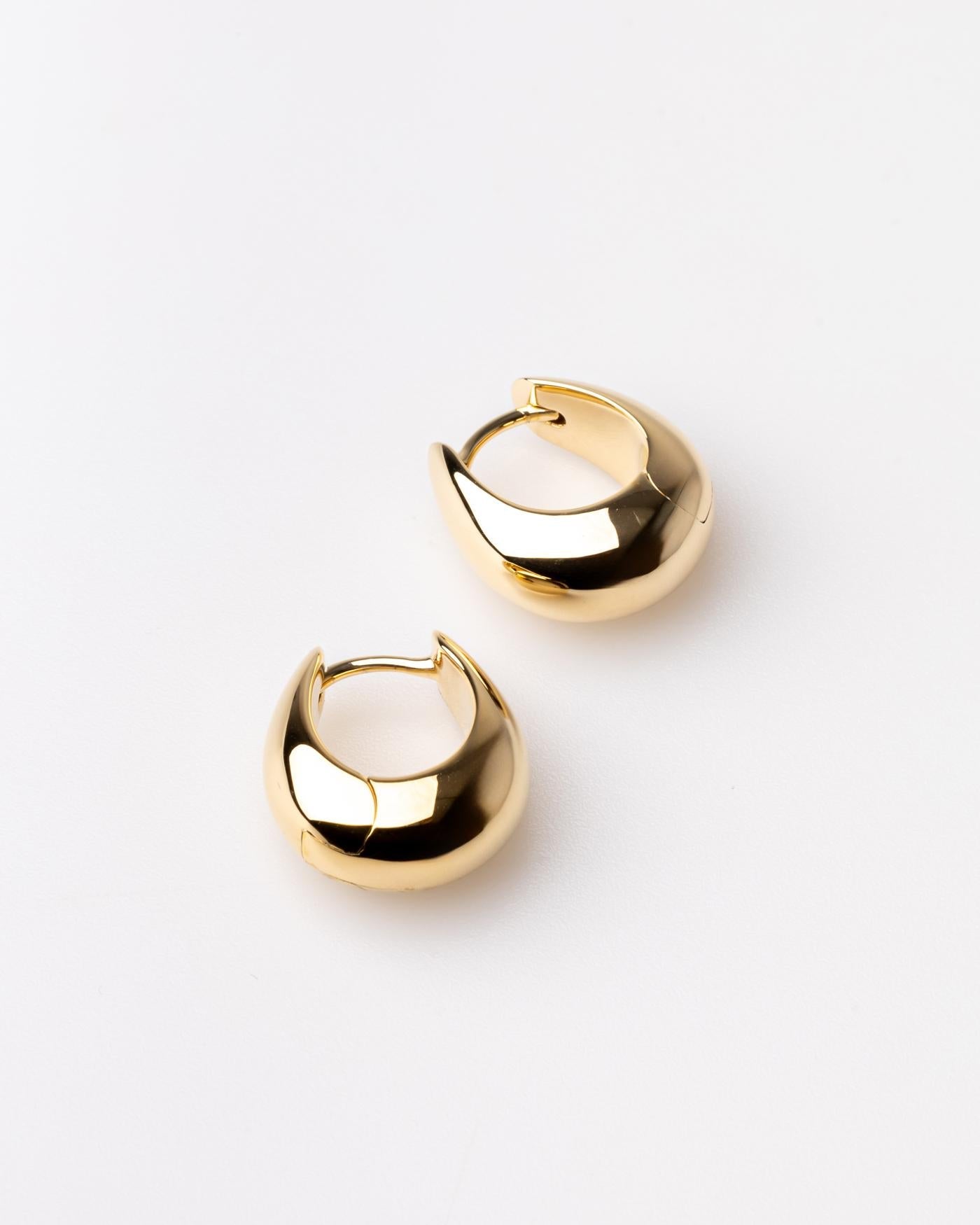 Tom Wood Ice Hoops — Gold, view 2