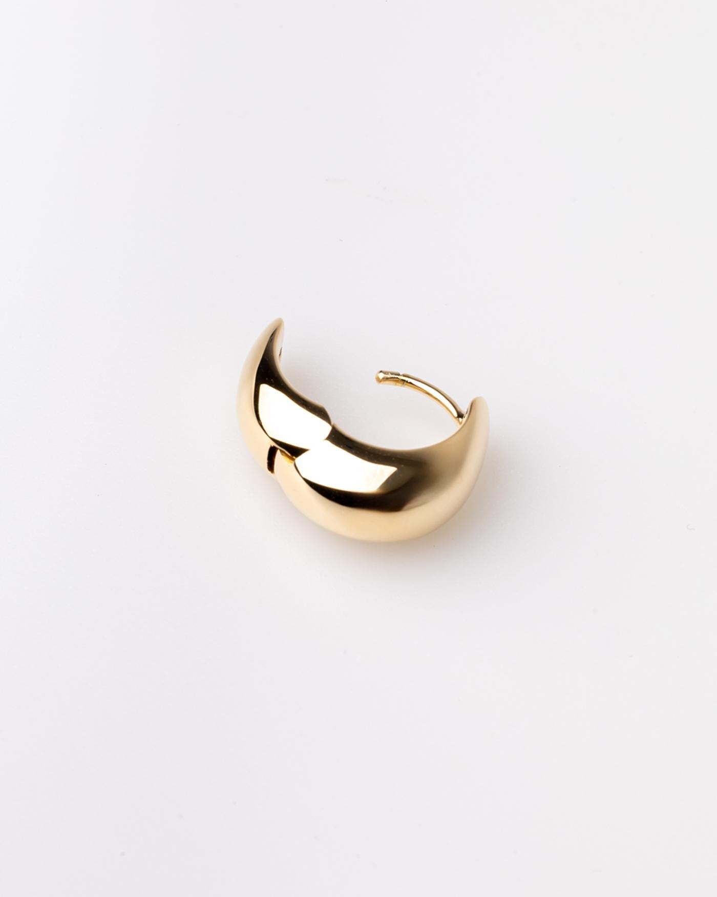 Tom Wood Ice Hoops — Gold, view 3