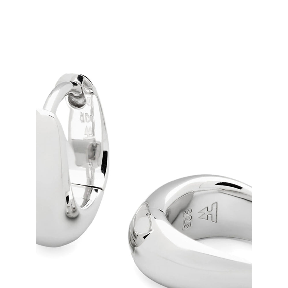 Tom Wood Huggie Huggie Hoop Earrings — Silver, view 2