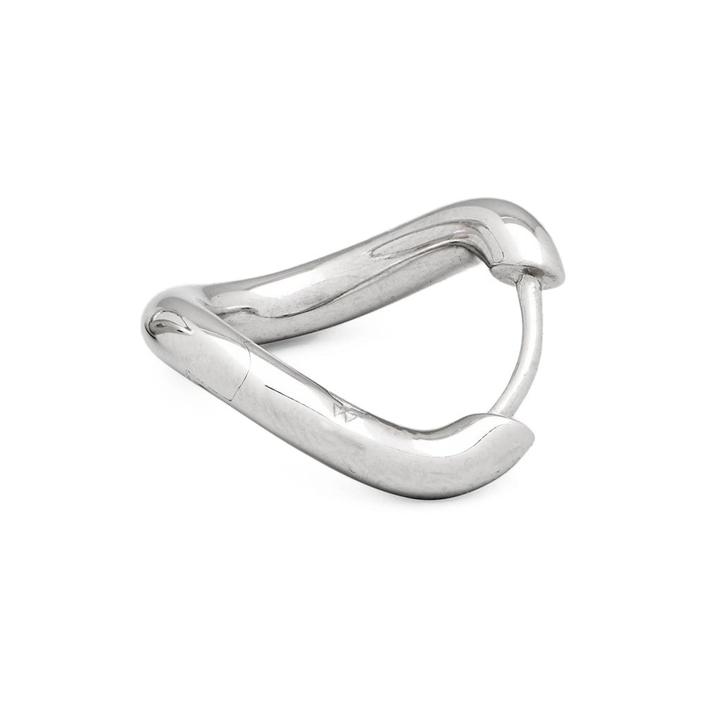 Tom Wood River Hoop Earrings — Silver, view 2