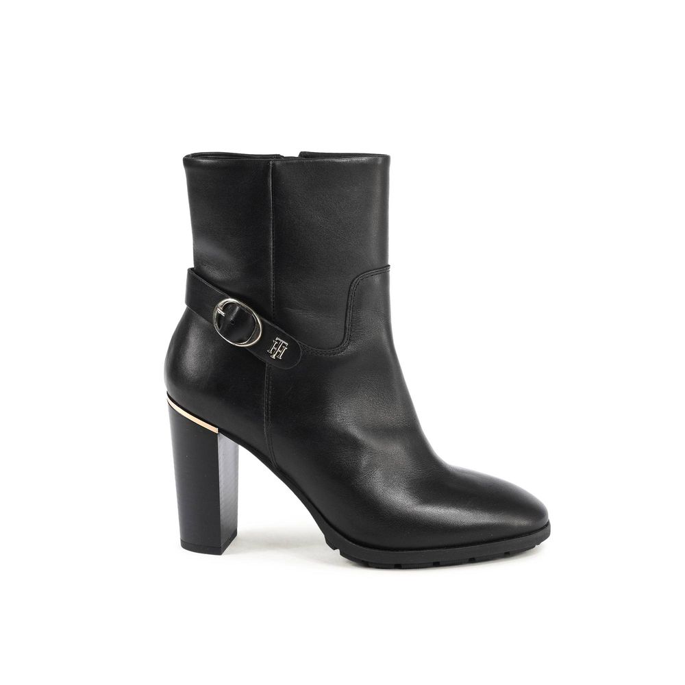 Tommy Hilfiger Leather Ankle Boot — Black by Tommy Hilfiger