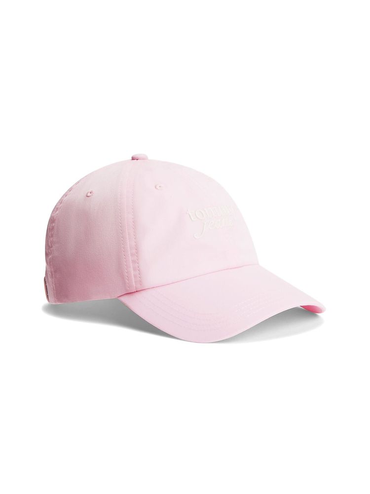 Tommy Hilfiger AW0AW18358 Script Logo Baseball Cap — Pink by Tommy Hilfiger
