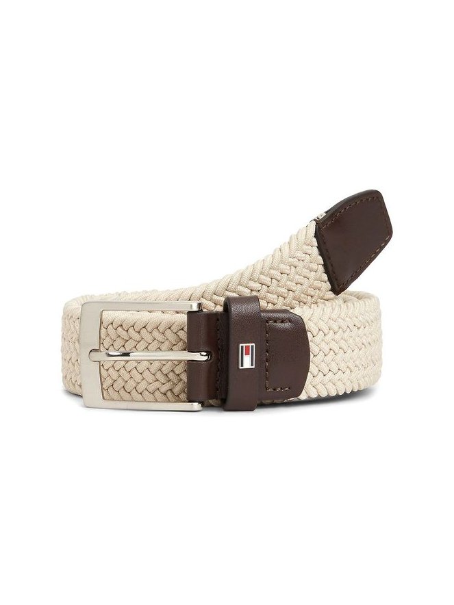 Tommy Hilfiger Elastic Woven Belt — Beige by Tommy Hilfiger