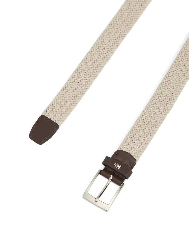Tommy Hilfiger Elastic Woven Belt — Beige, view 2