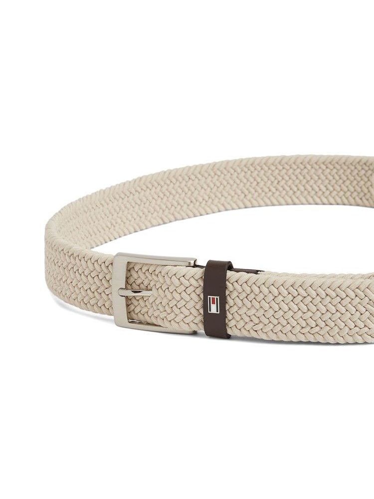 Tommy Hilfiger Elastic Woven Belt — Beige, view 3