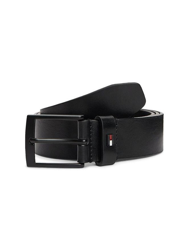 Tommy Hilfiger Cow Full Grain Leather Belt — Black by Tommy Hilfiger
