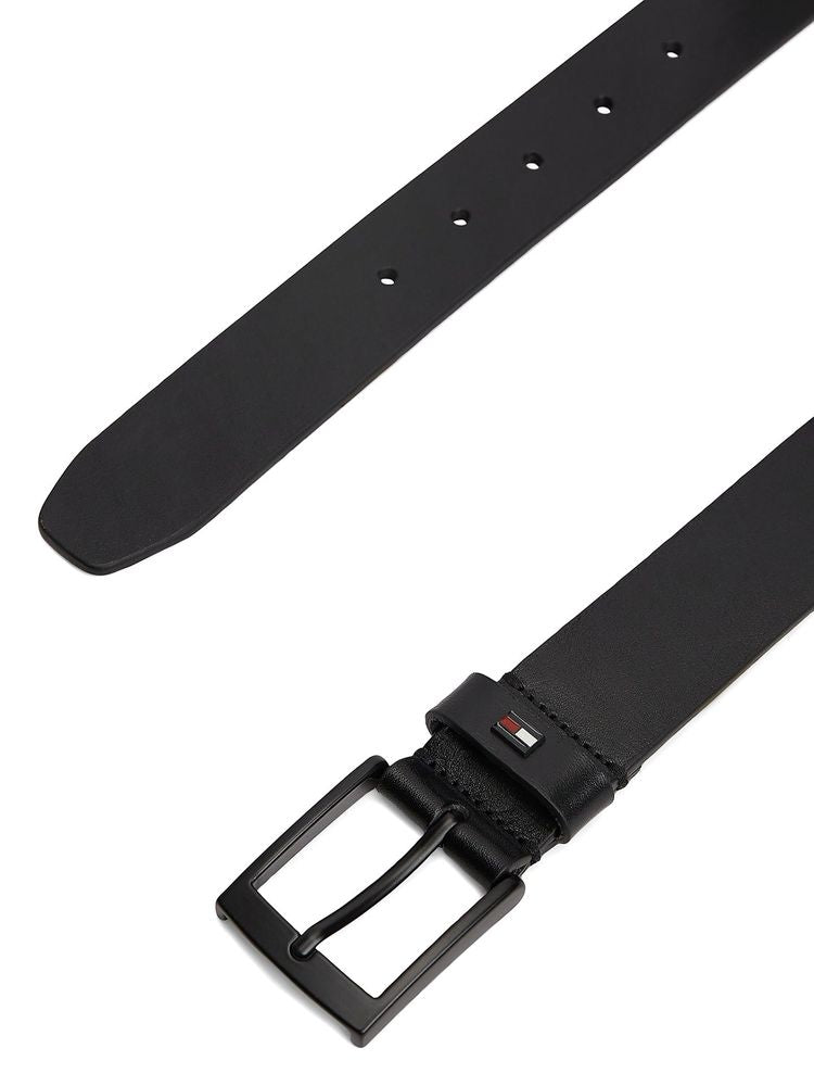 Tommy Hilfiger Cow Full Grain Leather Belt — Black, view 3