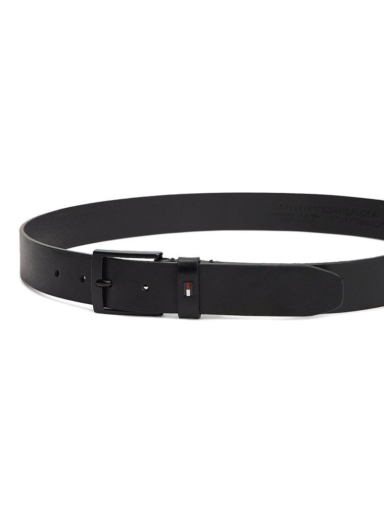 Tommy Hilfiger Cow Full Grain Leather Belt — Black, view 4