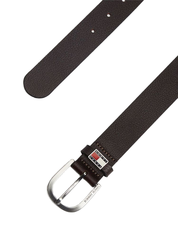Tommy Hilfiger Buffalo Full Grain Leather Belt — Brown, view 3