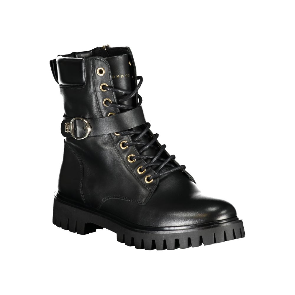 Tommy Hilfiger Lace-Up Lug Sole Boot — Black, view 2