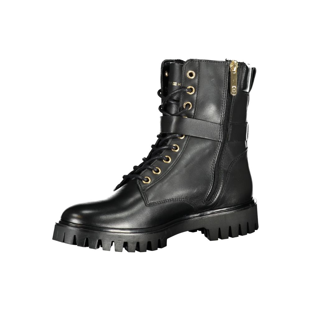 Tommy Hilfiger Lace-Up Lug Sole Boot — Black, view 3