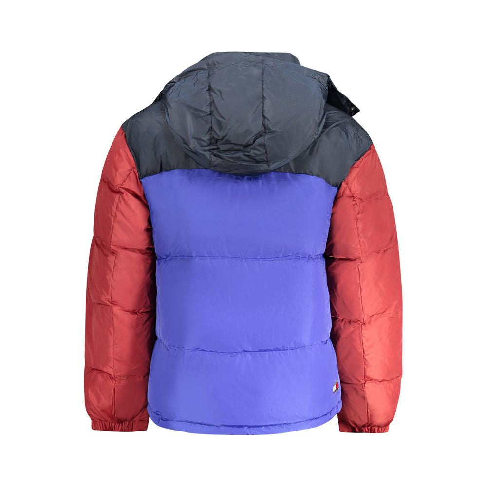Tommy Hilfiger Recycled Polyester Colorblock Down Jacket — Blue, view 2