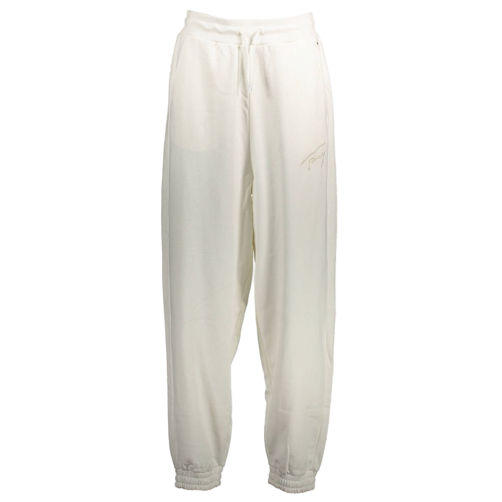 Tommy Hilfiger Logo-Embroidered Cotton Joggers — White by Tommy Hilfiger