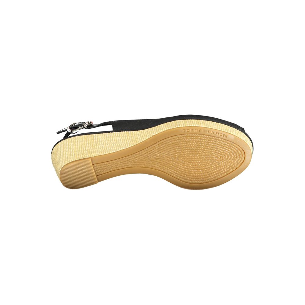Tommy Hilfiger Woven Wedge Platform Slingback Wedge — Black, view 2