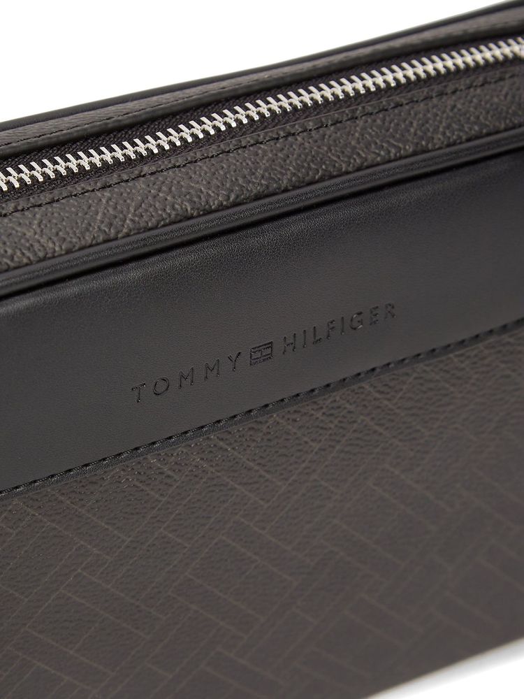 Tommy Hilfiger TH Flag Monogram Travel Wallet — Black, view 3