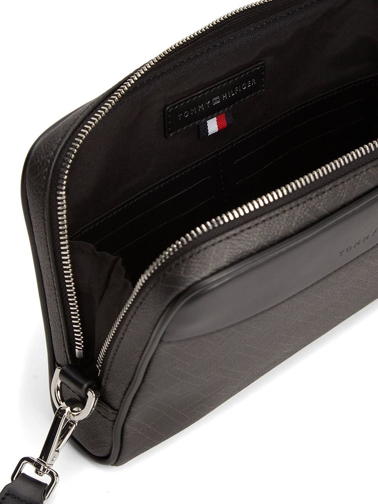 Tommy Hilfiger TH Flag Monogram Travel Wallet — Black, view 4