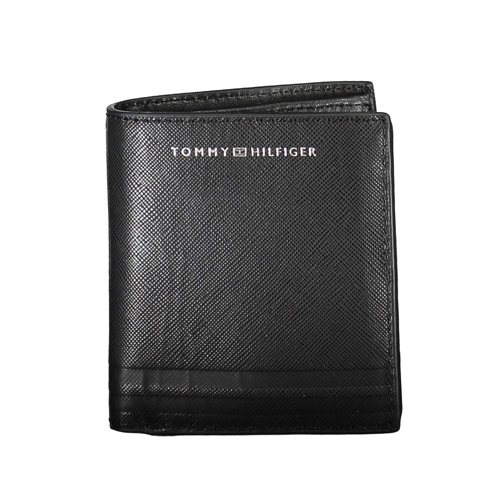 Tommy Hilfiger Saffiano Leather Wallet — Black by Tommy Hilfiger