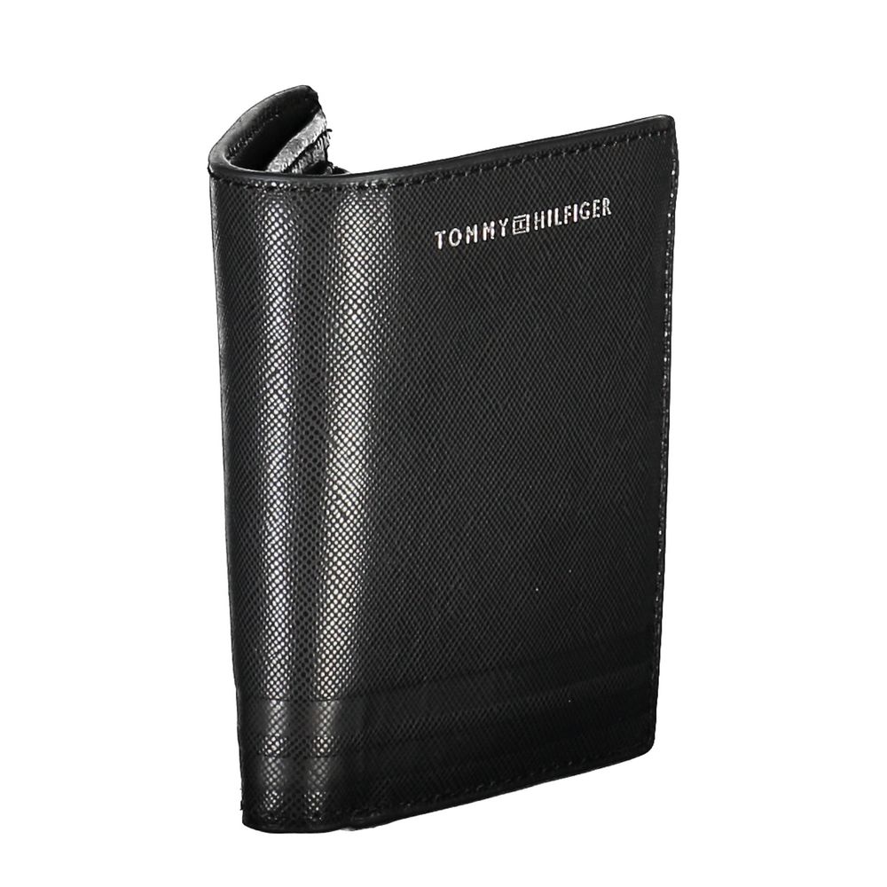Tommy Hilfiger Saffiano Leather Wallet — Black, view 3