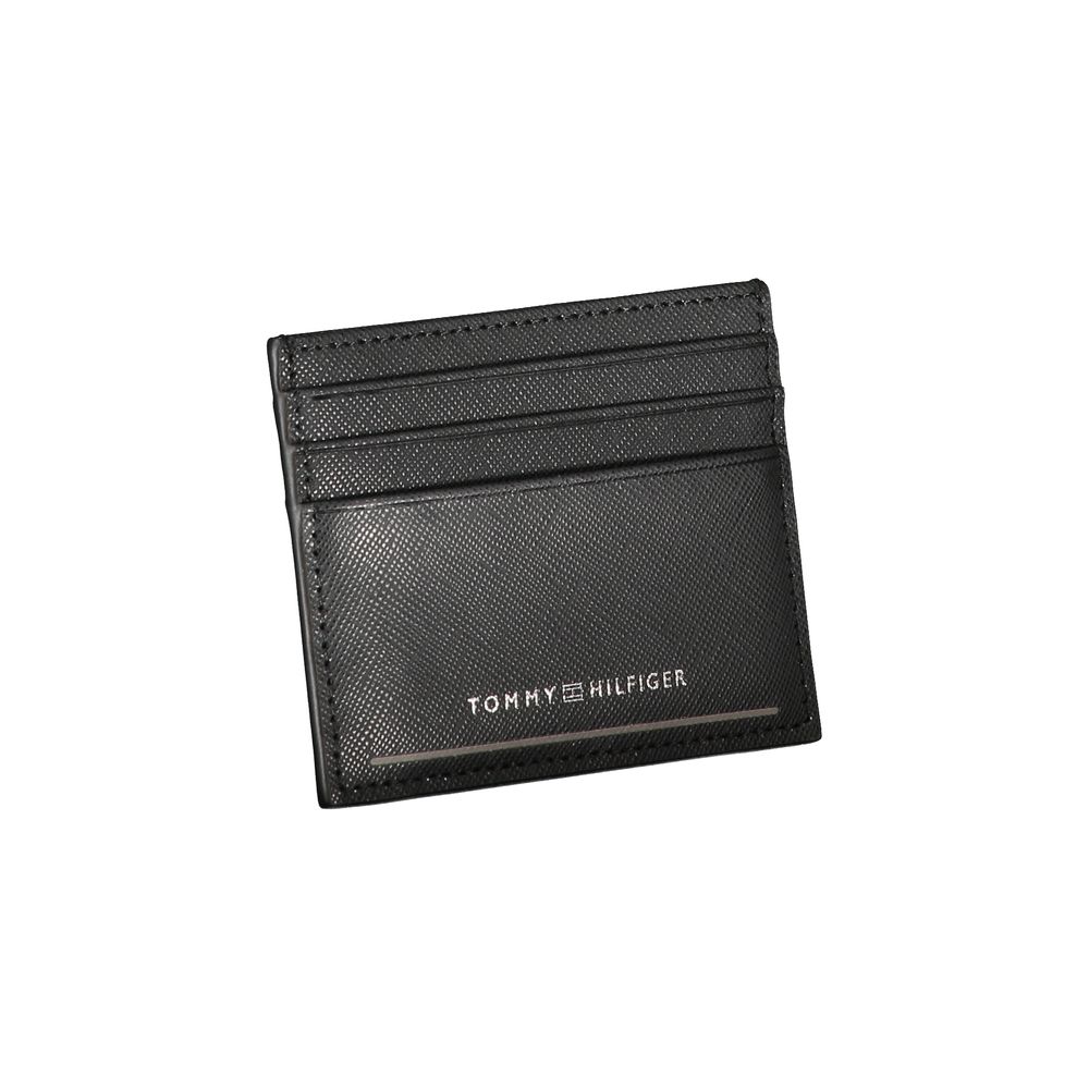 Tommy Hilfiger Textured Leather Wallet — Black, view 3