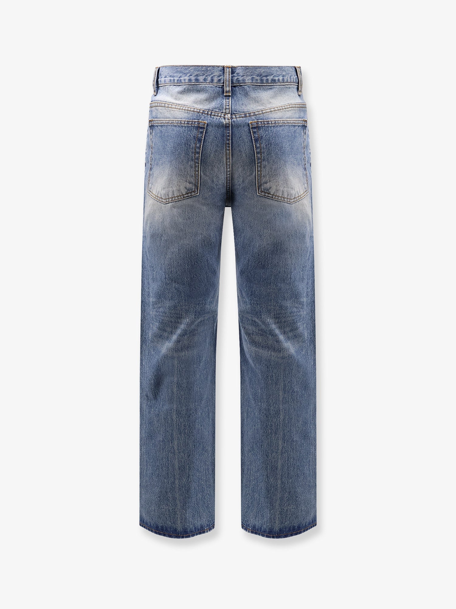 Tonywack Flared Leg Cotton Jeans — Blue, view 4