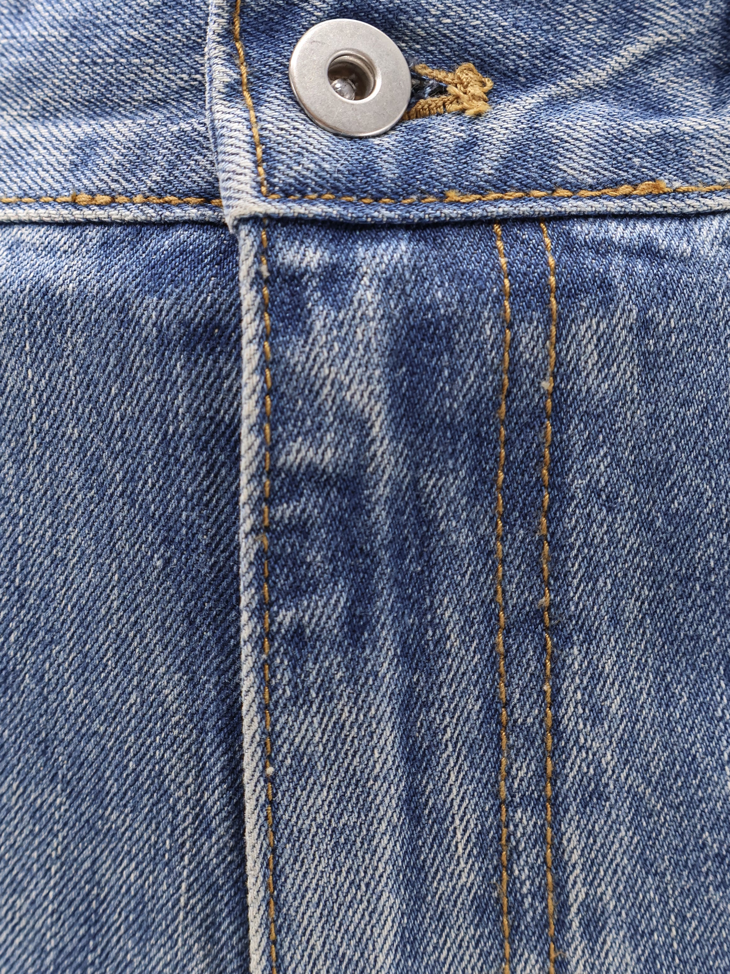Tonywack Flared Leg Cotton Jeans — Blue, view 5