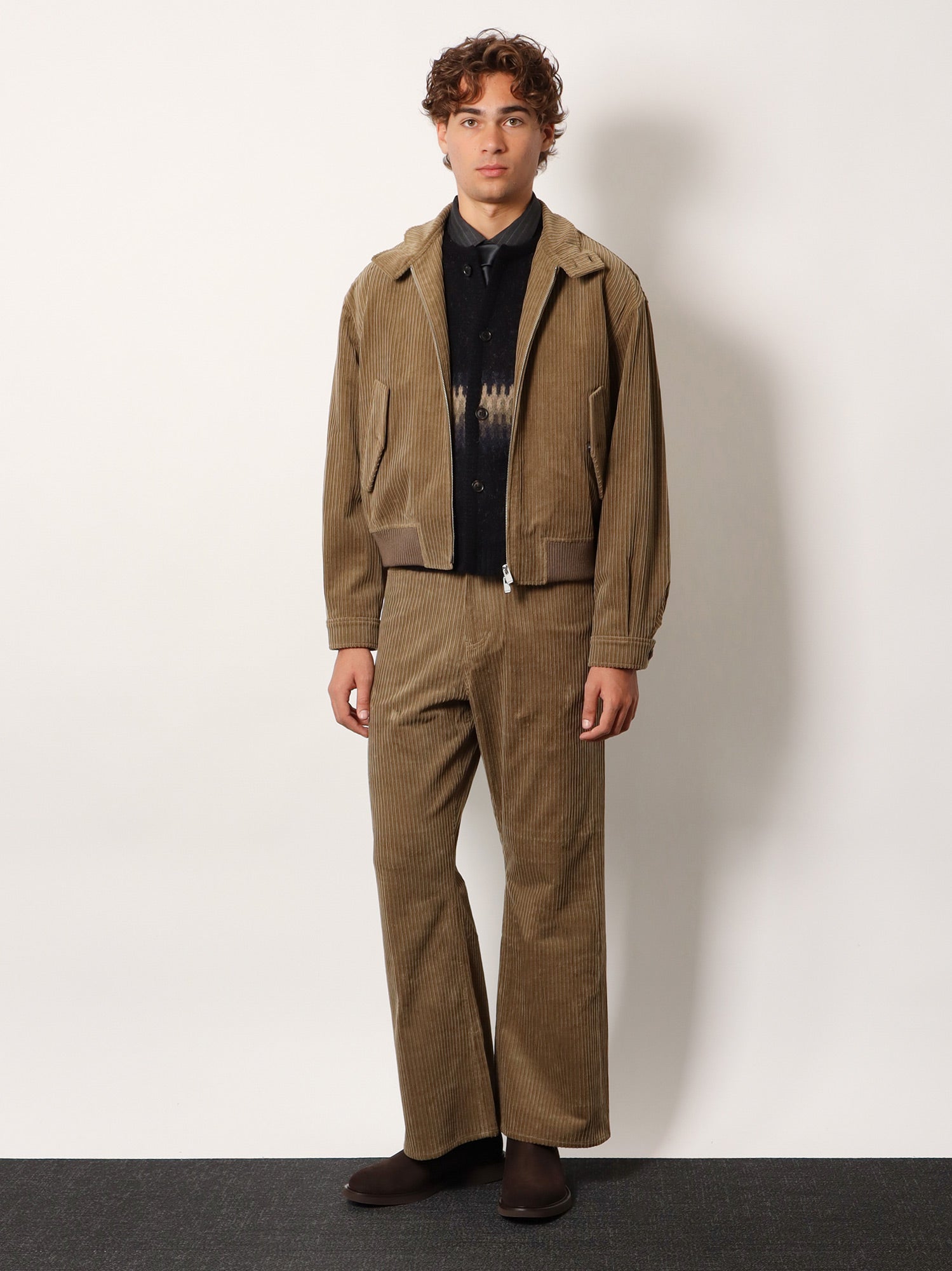 Tonywack Corduroy Trousers — Beige, view 2
