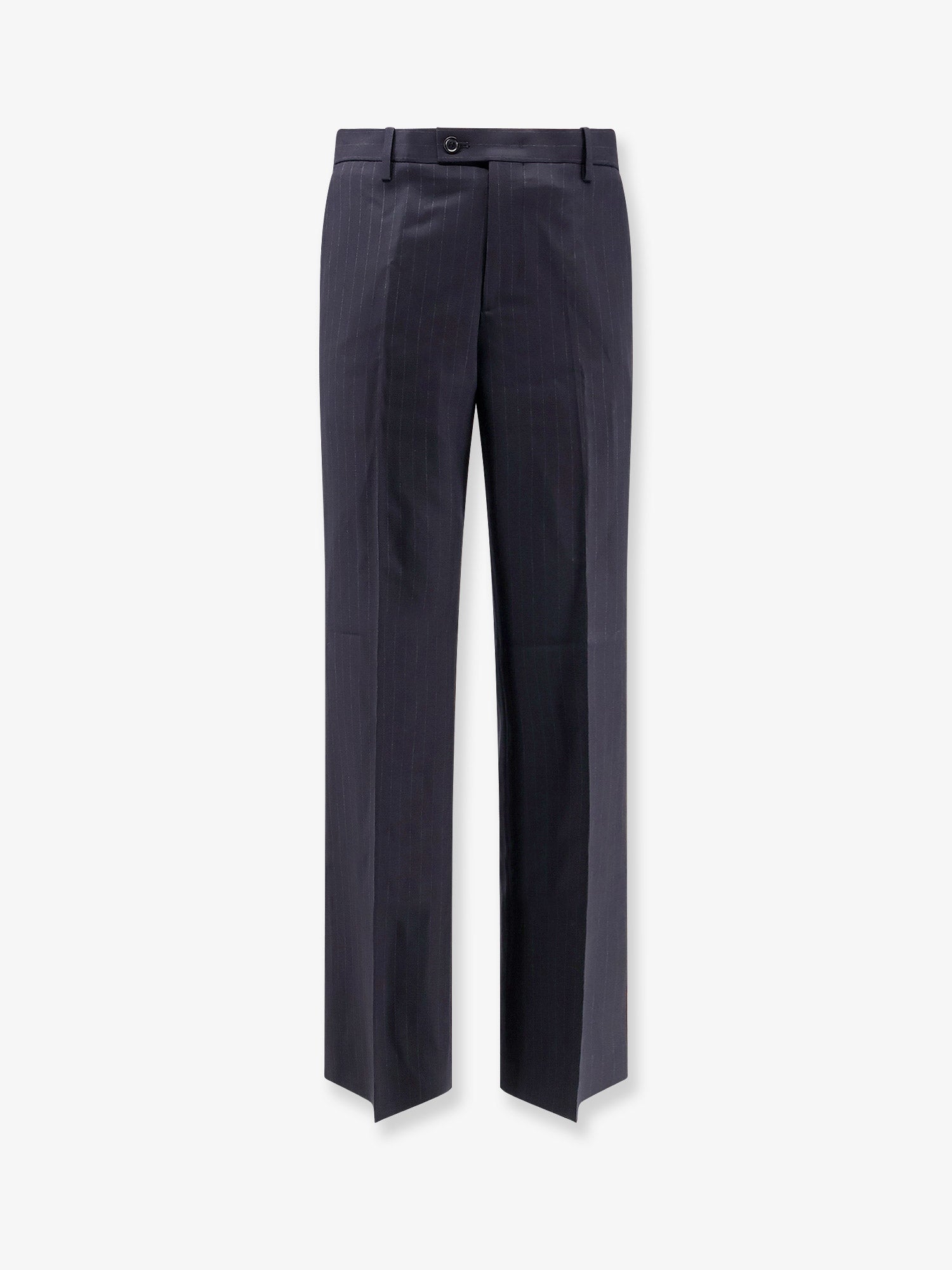 Tonywack Pinstriped Wool Blend Trousers — Blue by Tonywack