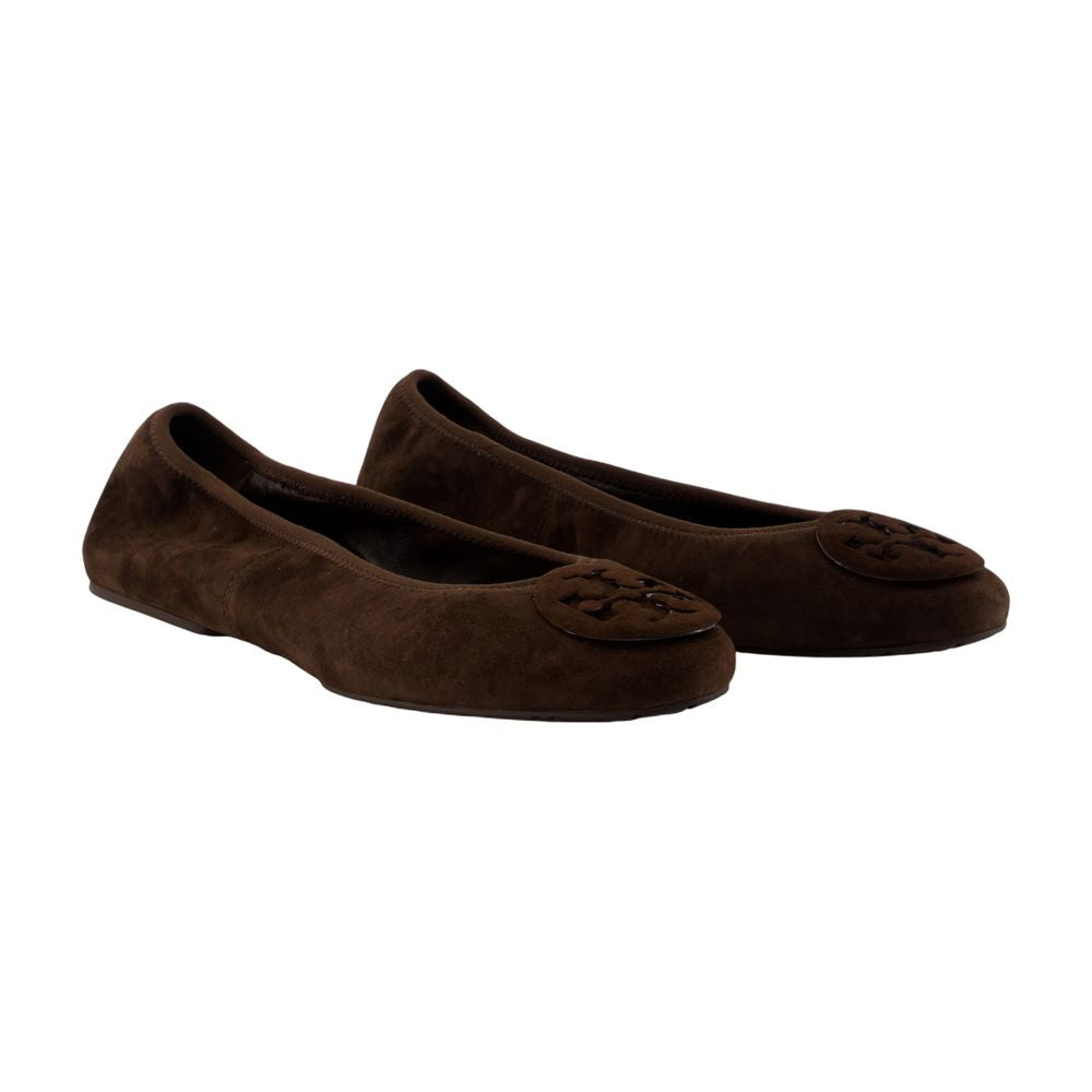 Tory Burch Reva Travel Ballerina Flat — Brown, view 2