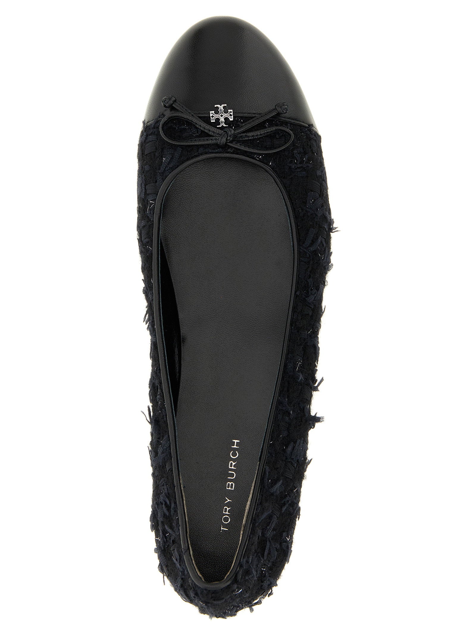 Tory Burch Cap-Toe Ballet Flat — Black, view 4