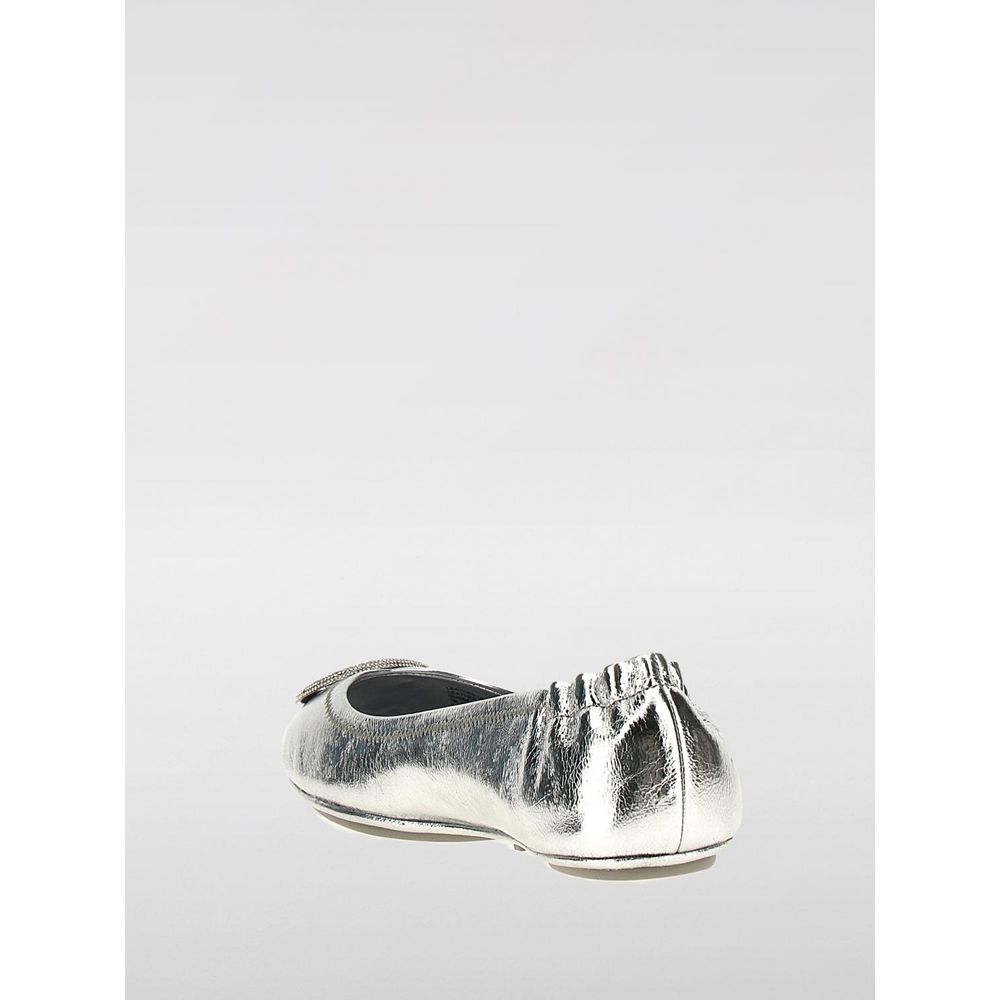 Tory Burch Metallic Leather Ballet Flat — Silver, view 2