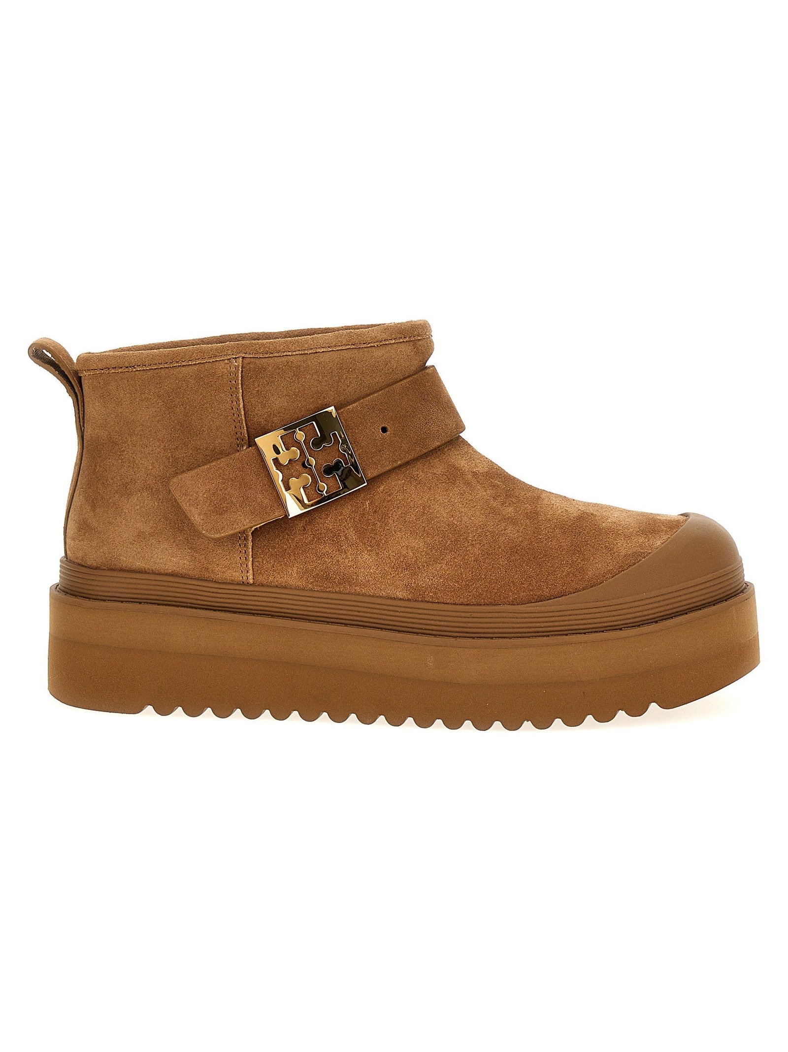 Tory Burch Suede Platform Boot — Camel by Tory Burch