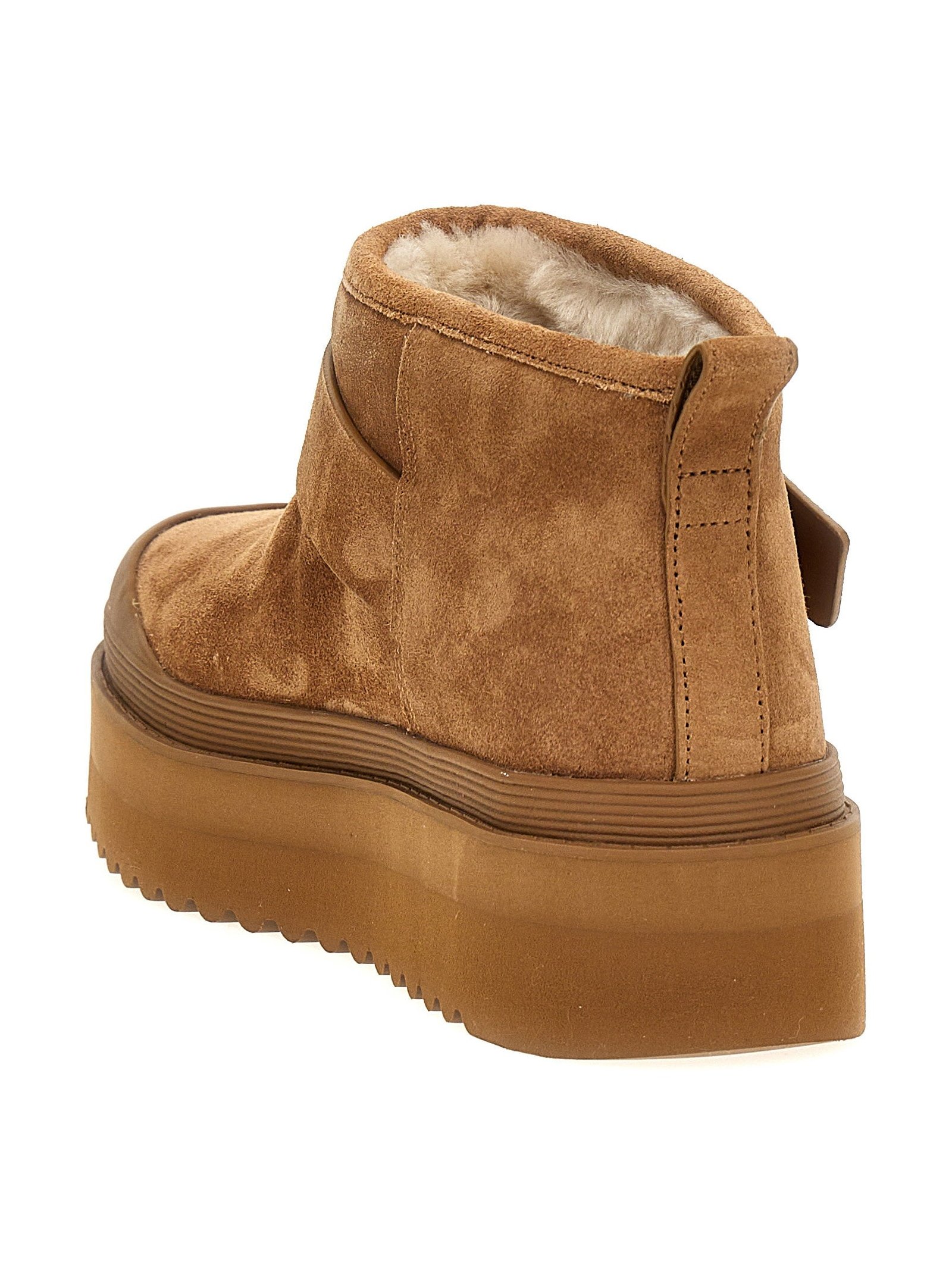 Tory Burch Suede Platform Boot — Camel, view 3