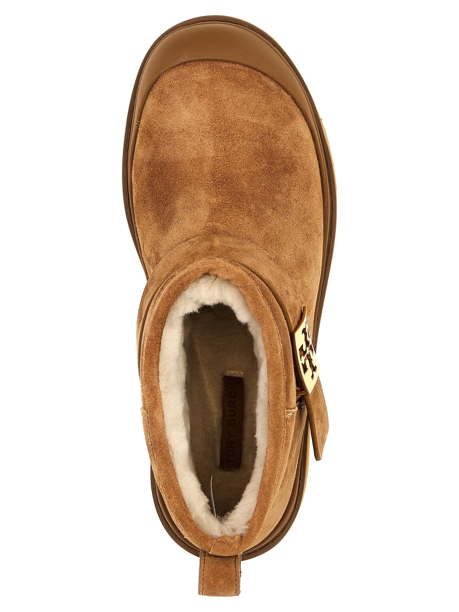 Tory Burch Suede Platform Boot — Camel, view 4