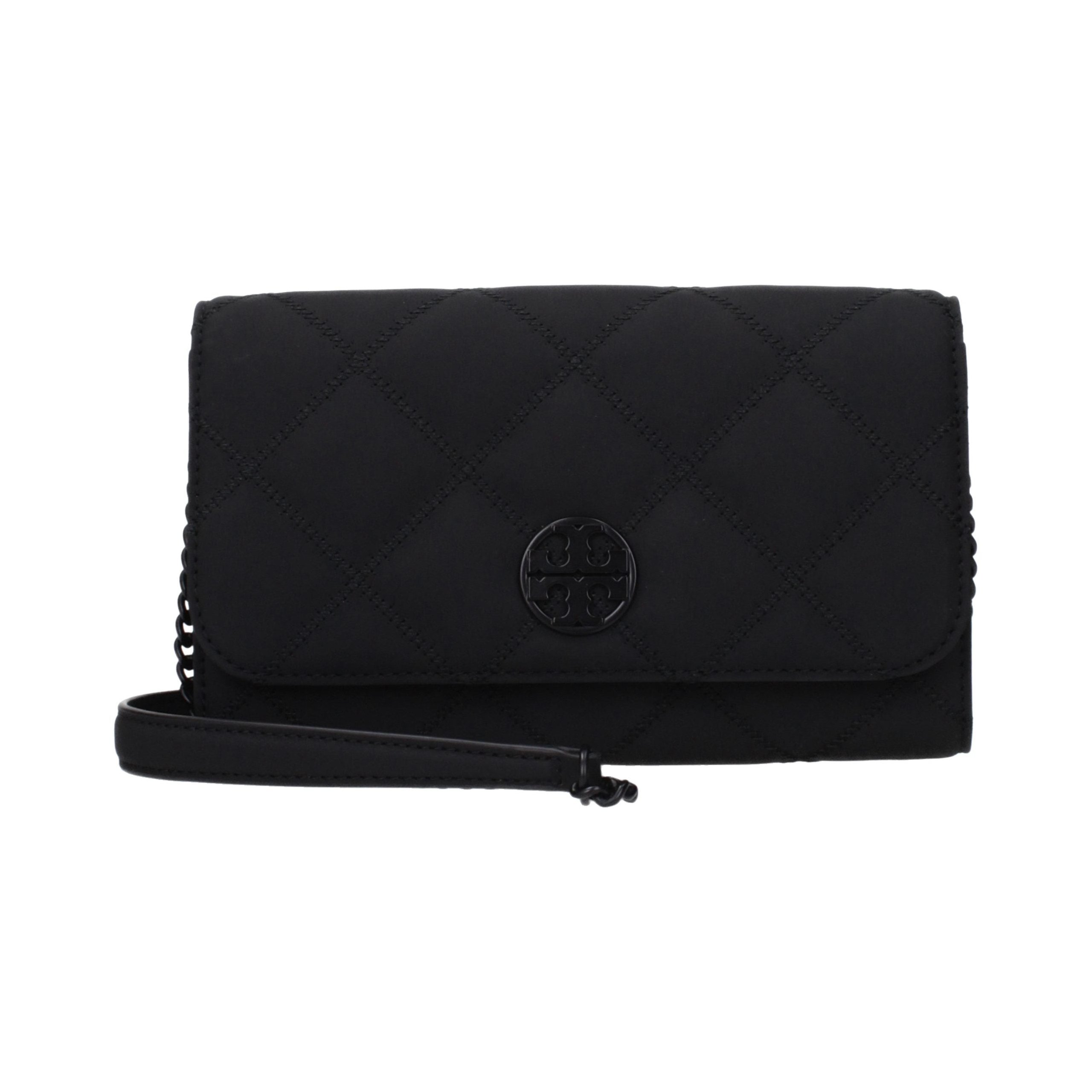 Tory Burch Quilted Leather Clutch — Black by Tory Burch