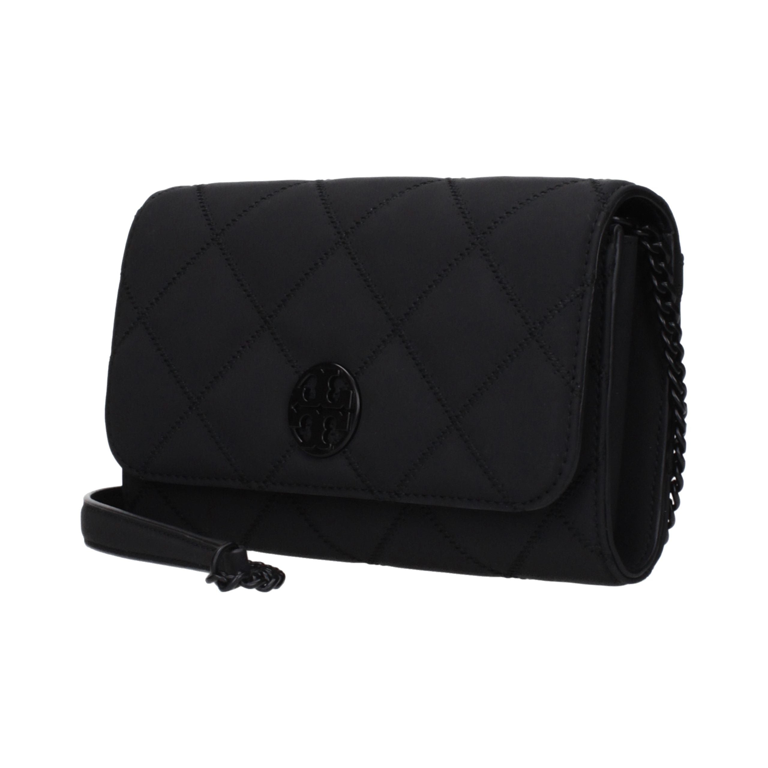 Tory Burch Quilted Leather Clutch — Black, view 2