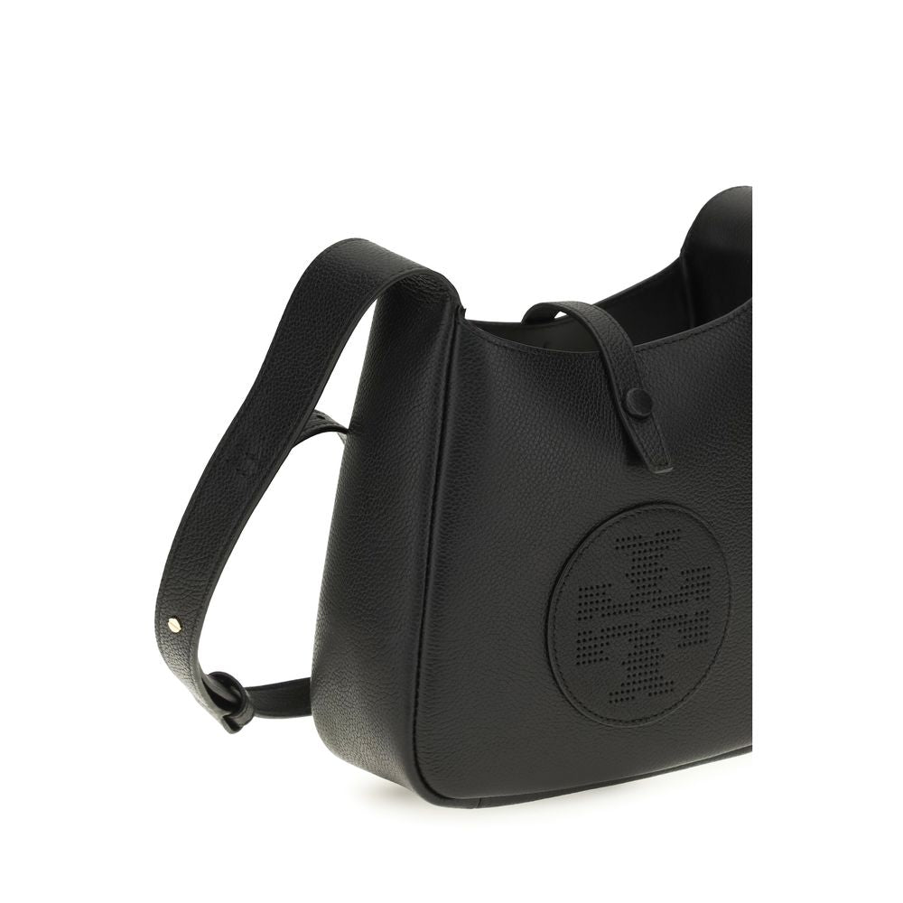 Tory Burch Pebbled Calf Leather Crossbody Bag — Black, view 3