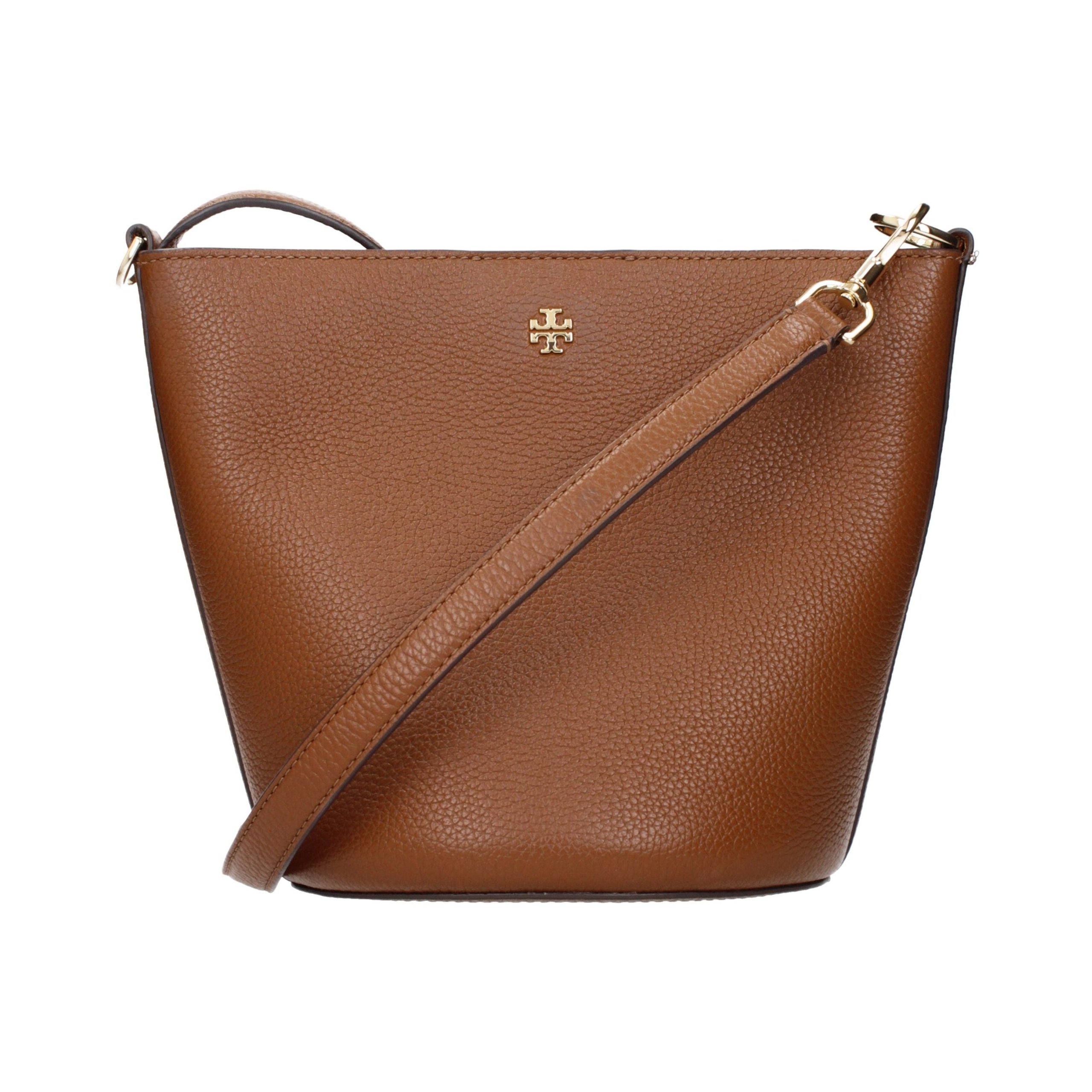 Tory Burch Pebbled Leather Crossbody Bag — Brown by Tory Burch