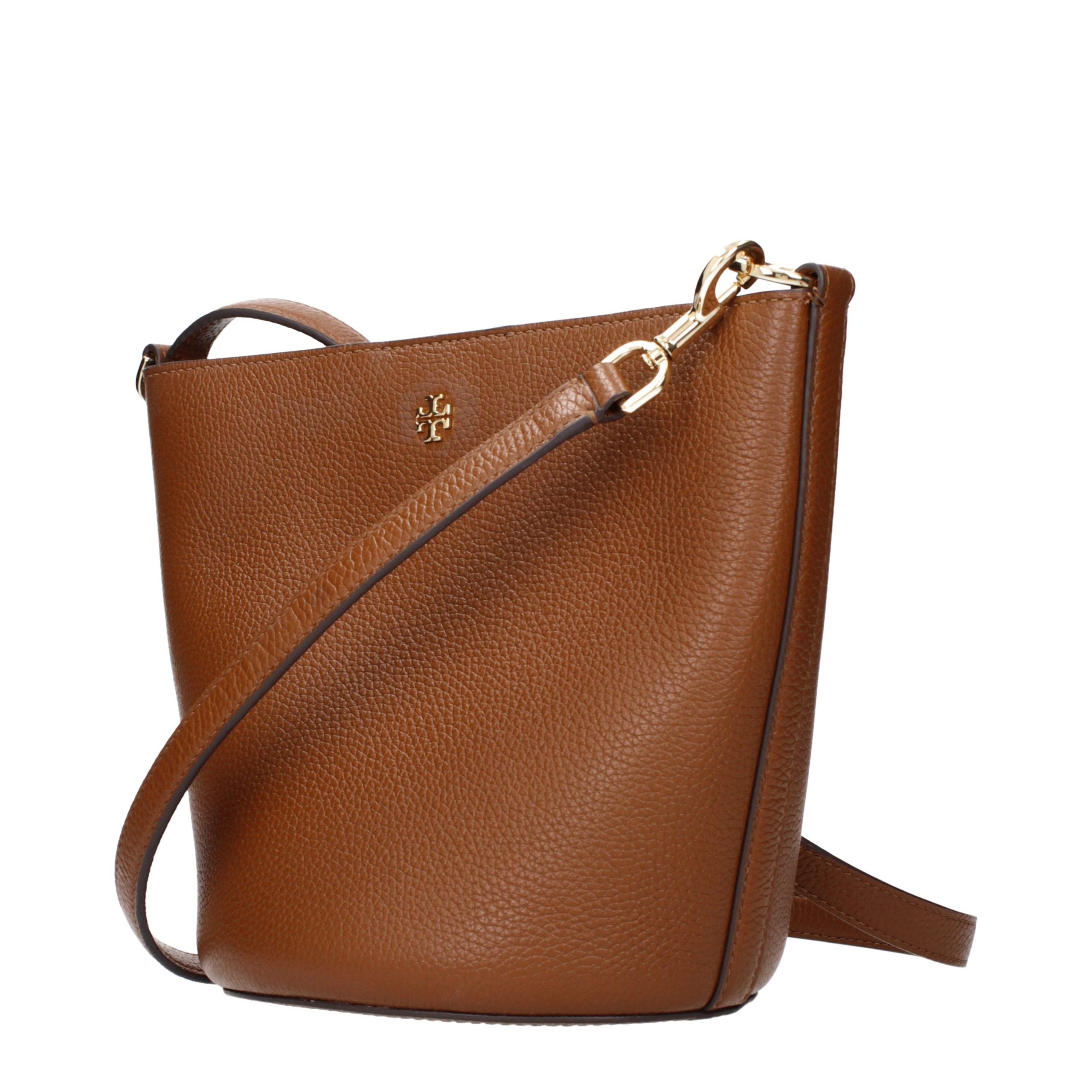 Tory Burch Pebbled Leather Crossbody Bag — Brown, view 2