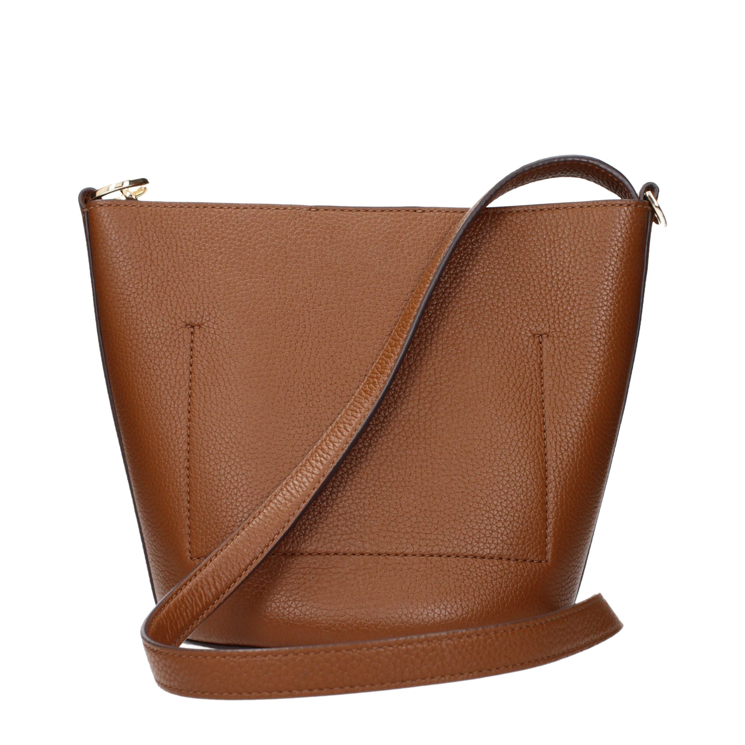 Tory Burch Pebbled Leather Crossbody Bag — Brown, view 3
