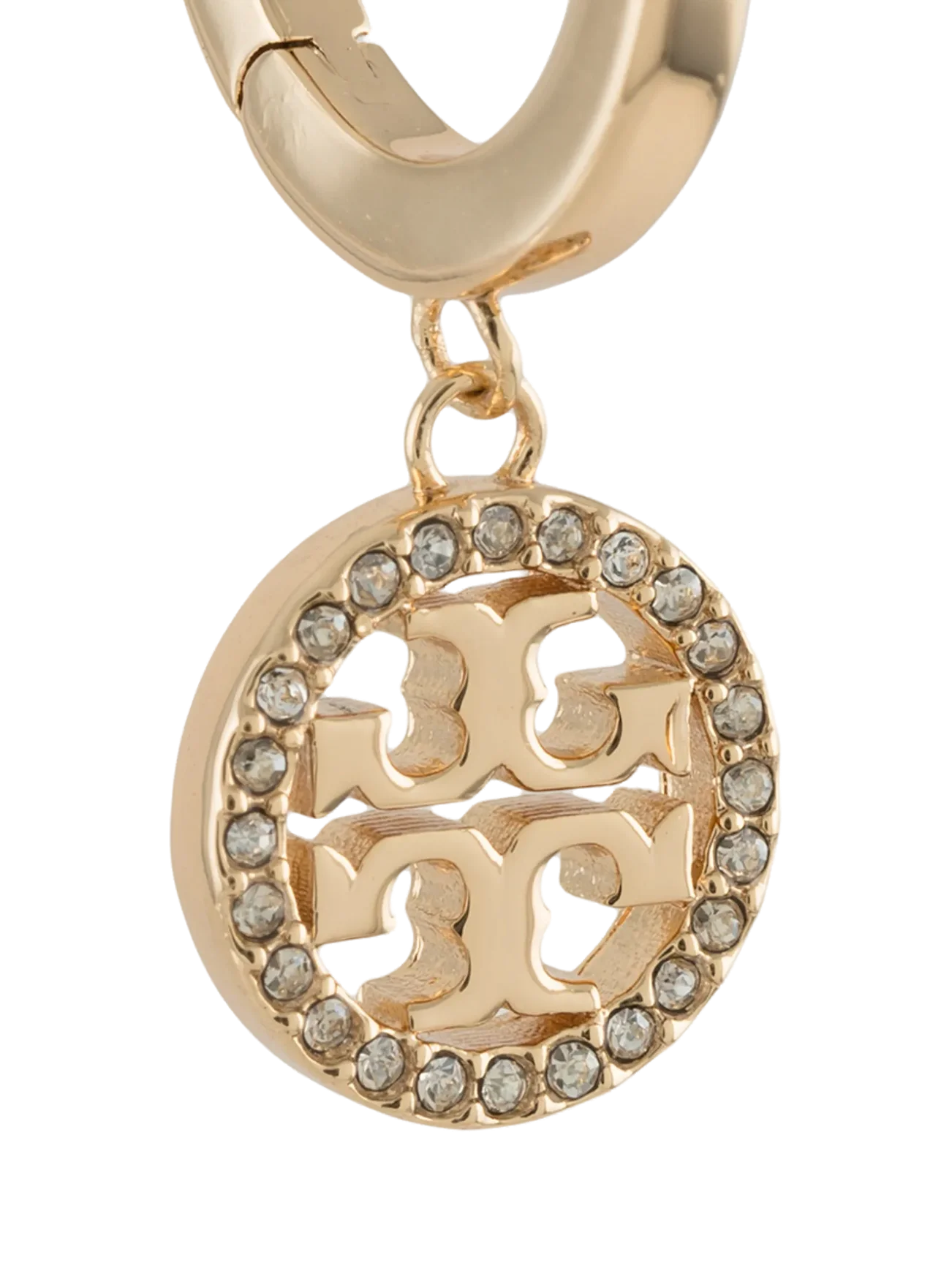 Tory Burch Miller Pavé Drop Earrings — Gold, view 2