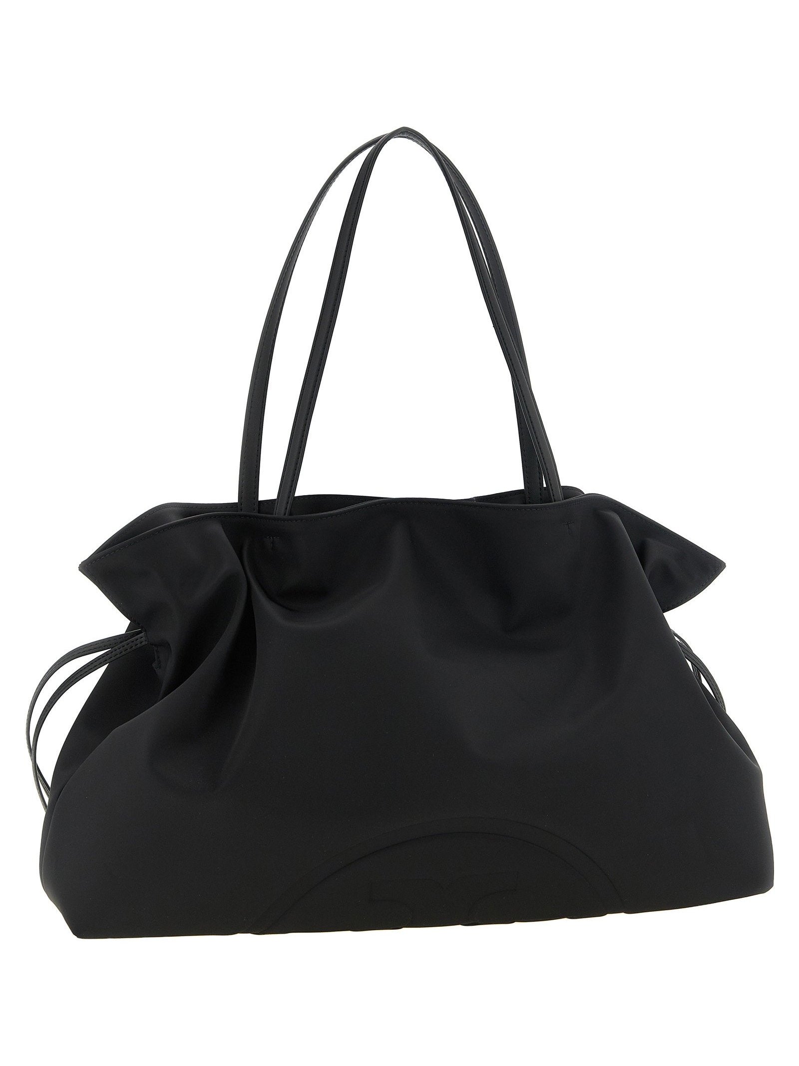 Tory Burch Ella Drawstring Fabric Shoulder Bag — Black, view 2