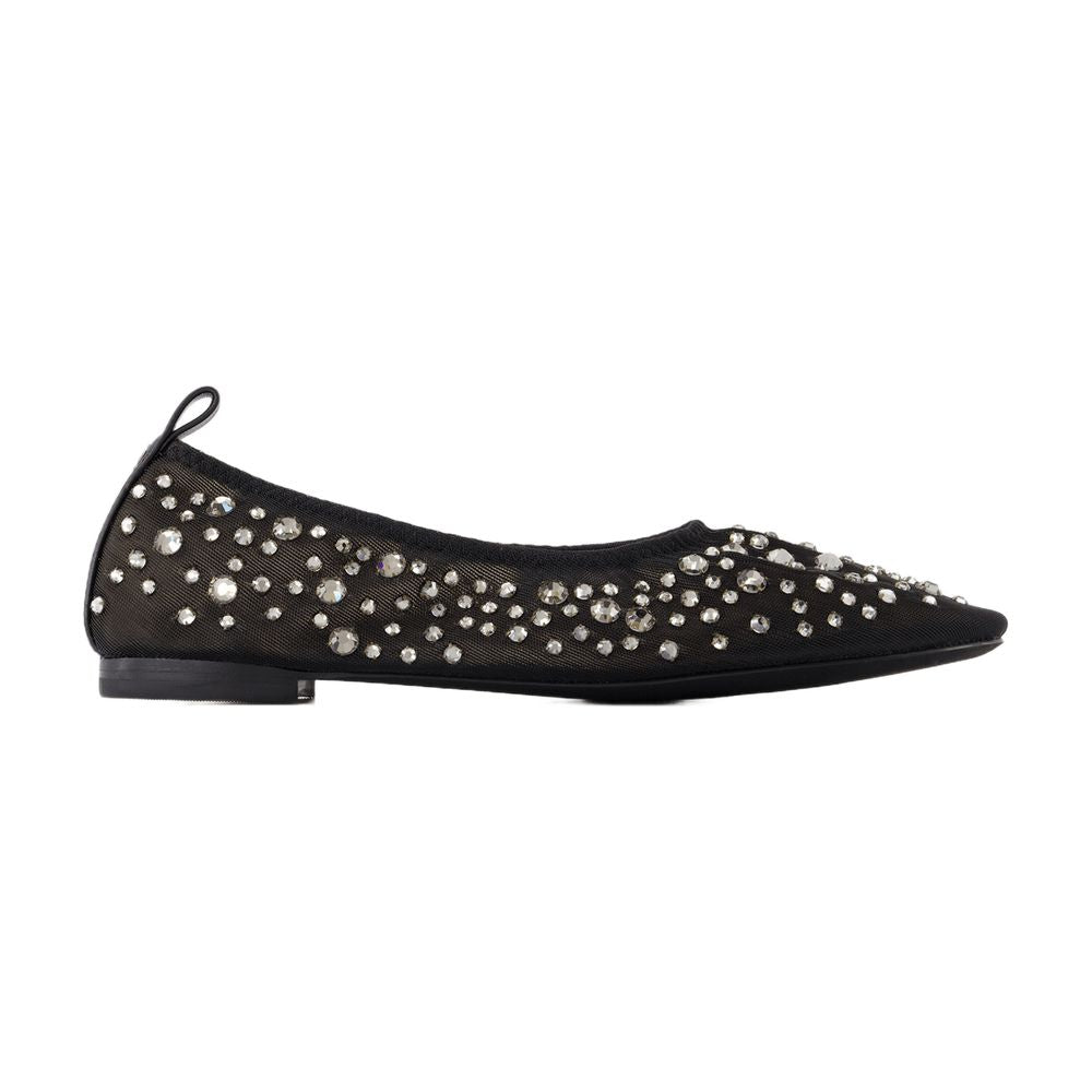 Tory Burch Crystal Ballerinas Flat — Black by Tory Burch