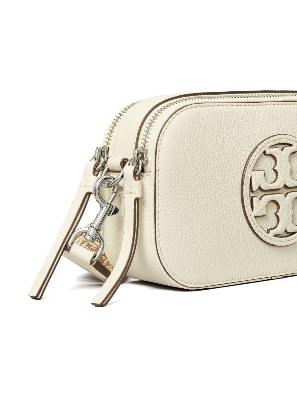 Tory Burch Miller Leather Crossbody Bag — Beige, view 3